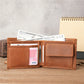 Portefeuille homme en cuir véritable crazy horse avec protection rfid et porte-monnaie
