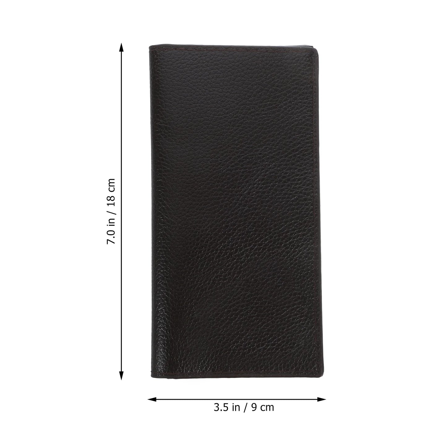 Portefeuille long homme vintage en cuir PU avec porte-cartes et porte-chéquier
