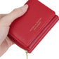 Portefeuille femme compact en cuir PU avec double compartiment