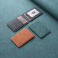 Porte-carte magnétique bifold en cuir PU avec protection RFID pour smartphone