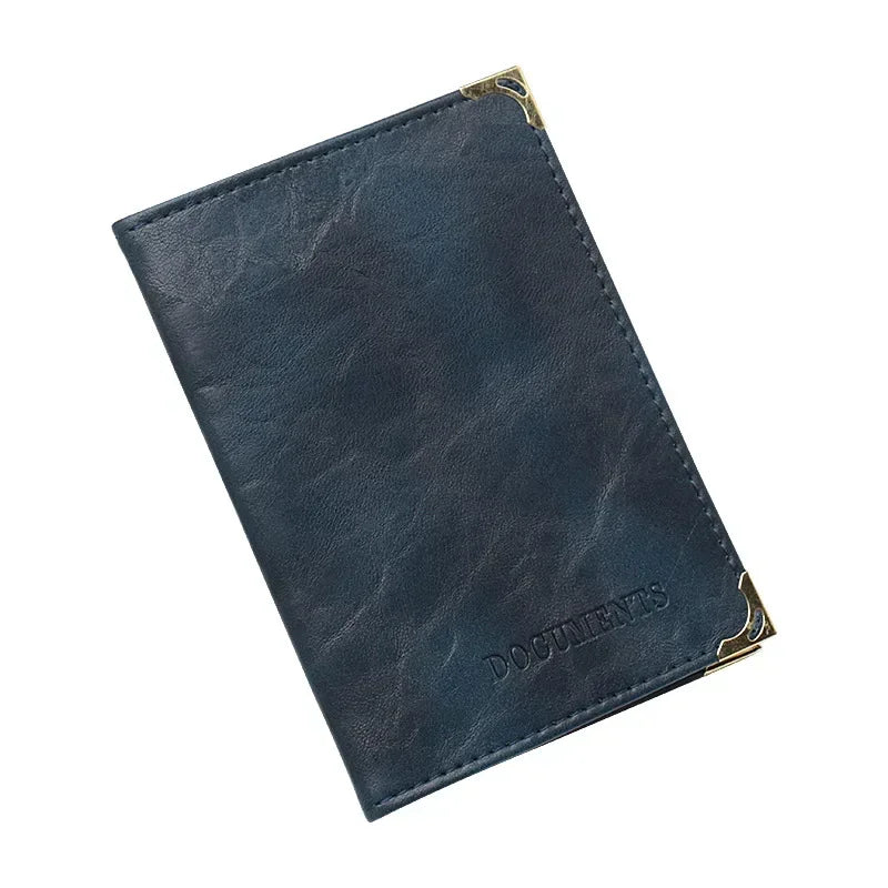 Porte-documents voiture vintage en cuir PU pour permis et cartes administratives