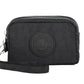 Porte-monnaie compact en nylon imperméable avec porte-cartes zippé pour femme