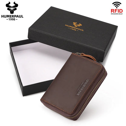 Porte-Cartes en Cuir Crazy Horse - Protection RFID & Style Business
