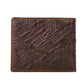 Portefeuille homme cuir véritable vintage motif tigre 3D bifold compact élégant