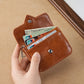 Porte-monnaie compact en similicuir avec compartiments et motif cœur pour femme