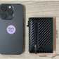 Portefeuille homme slim en cuir véritable avec porte-cartes pop-up RFID et compartiments
