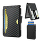 Portefeuille RFID aluminium homme avec pop-up et pince à billets design ultra fin