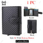 Porte-carte luxe en cuir et fibre de carbone avec protection RFID