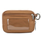 Porte-monnaie en toile polyester zippé avec fenêtre ID et porte-clés