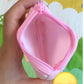 Porte-monnaie Rilakkuma en peluche avec fermeture zippée et porte-clés kawaii