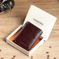 Portefeuille homme cuir véritable vachette trifold compact luxe avec RFID intégré