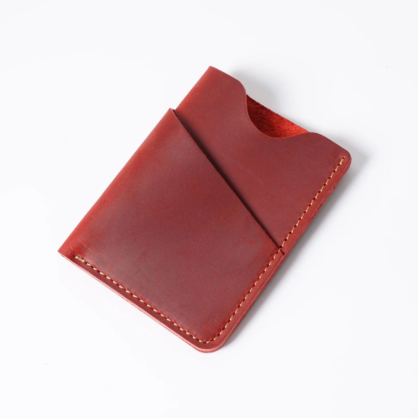 Porte-cartes slim en cuir véritable Crazy Horse avec rangement compact pour cartes
