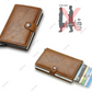 Portefeuille RFID en cuir PU compact avec porte-cartes sécurisé et bouton pression