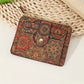 Portefeuille en liège vintage multi-compartiments zippé compact élégant