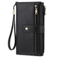 Portefeuille compagnon en cuir pu pour femme avec protection RFID et dragonne amovible