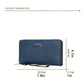 Portefeuille long homme en cuir synthétique avec zip grande capacité et compartiment téléphone