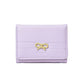 Portefeuille compact à nœud doré et triple volet pour fille