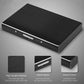 Porte-cartes RFID aluminium compact unisexe avec fermeture clip et design rigide sécurisé