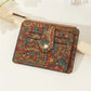 Portefeuille en liège vintage multi-compartiments zippé compact élégant