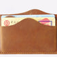 Porte-cartes en cuir véritable Crazy Horse avec 5 emplacements compact unisexe