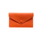 Porte-cartes enveloppe en cuir de vachette véritable style coréen pour femme
