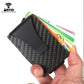 Porte-cartes RFID en fibre carbone et aluminium slim avec clip billets compact