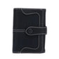 Portefeuille femme compact vintage en cuir PU avec rabat, zip et grande capacité
