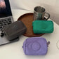 Porte-monnaie compact en nylon imperméable avec porte-cartes zippé pour femme