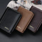 Portefeuille homme en cuir PU compact avec zip et porte-cartes multifonction élégant