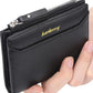 Portefeuille homme  en cuir microfibre avec poche zippée et porte-cartes - Style business