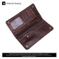 Portefeuille long vintage en cuir de vachette - Pochette business pour homme