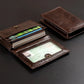 Porte-carte en cuir de vachette avec protection RFID - haute capacité