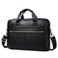 Serviette business en cuir véritable pour homme - sacoche ordinateur 15,6 pouces