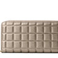 Portefeuille long matelassé pour femme avec fermeture éclair et multi-compartiments cartes