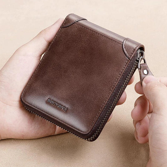 Portefeuille Business  en cuir de vachette - Sécurité RFID & Style Vintage