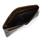 Portefeuille homme en cuir véritable vintage compact avec porte-cartes et zip sécurisé