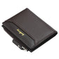 Portefeuille homme  en cuir microfibre avec poche zippée et porte-cartes - Style business