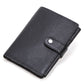 Portefeuille en Cuir Véritable | Design à Fermeture Hasp avec Porte-Passport et Compartiments Multiples