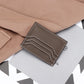 Porte-carte en cuir véritable avec fermeture éclair - style épuré et unisexe