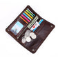 Portefeuille long vintage en cuir de vachette - Pochette business pour homme