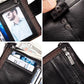 Portefeuille en Cuir Véritable pour Homme avec Protection RFID et Fermeture à Zip – Modèle Court