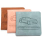 Porte-documents voiture en cuir PU pour carte grise et assurance avec fermeture bouton
