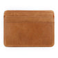 Porte-cartes en cuir véritable vintage compact avec multi-emplacements pour cartes