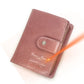 Portefeuille femme en cuir véritable avec protection RFID et porte-monnaie