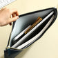 Porte-documents A4 en cuir avec fermeture zippée pour contrats et documents professionnels