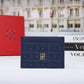 Porte-cartes classique  ultra-mince avec design lettre et texture cuir