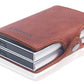 Portefeuille RFID en cuir véritable et aluminium avec porte-cartes sécurisé compact
