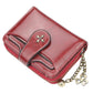 Portefeuille court vintage en cuir pu pour femme avec porte-monnaie