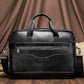 Sac ordinateur homme en cuir véritable porte-documents business 15 pouces bandoulière