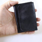 Portefeuille compact en cuir véritable vintage unisexe avec porte-cartes et porte-monnaie